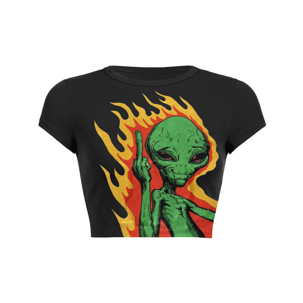 Camiseta para bebé Bolsillos inclinados con estampado de letras alienígenas 