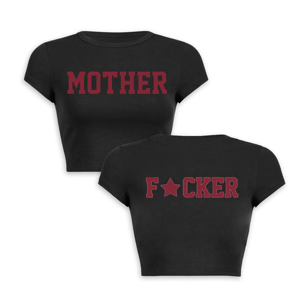 Motherfxcker Two Sides Y2K Baby Tee Crop Top