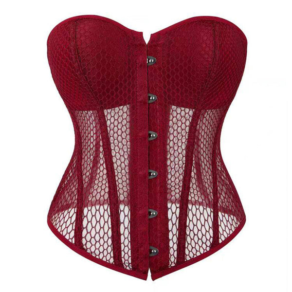 Sweetheart neck button corset top