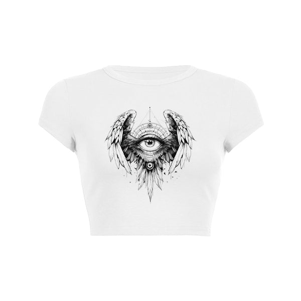 Wings of Vision Crop Top Baby Tee