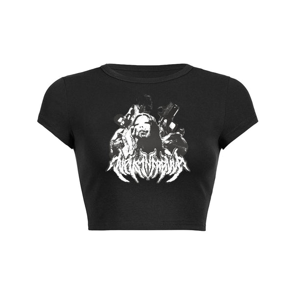 Dark Ritual Crop Top Baby Tee