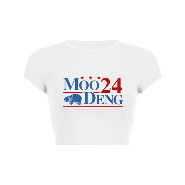 Hippo Campaign Moo Deng Crop Top Baby Tee