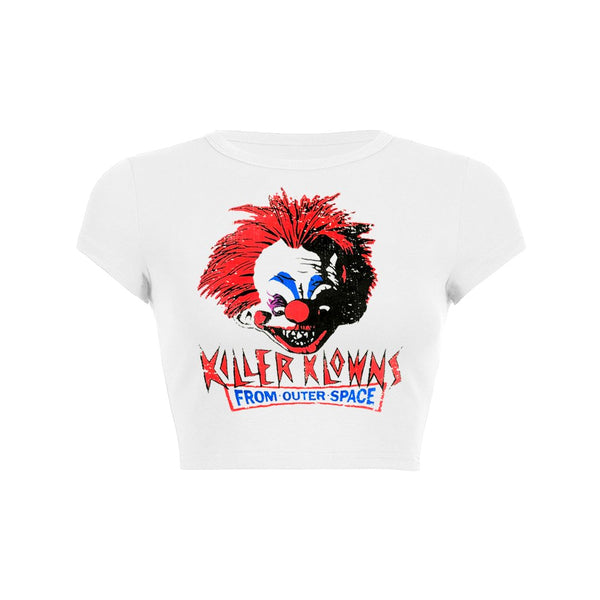 Cosmic Terror Clown Crop Top Baby Tee