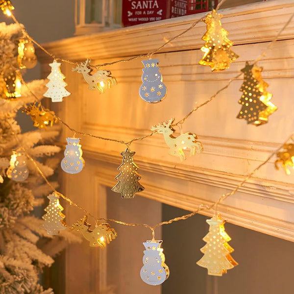 Gold christmas tree decor lamp