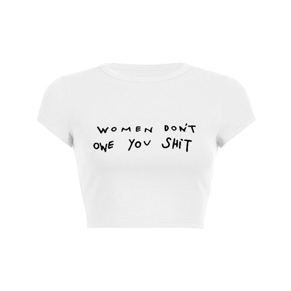 Empowered Statement Crop Top Baby Tee