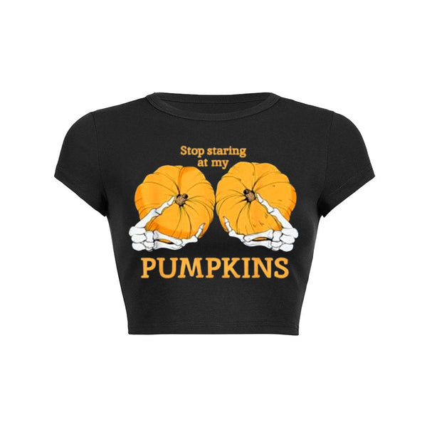 Pumpkin Gaze Crop Top Baby Tee