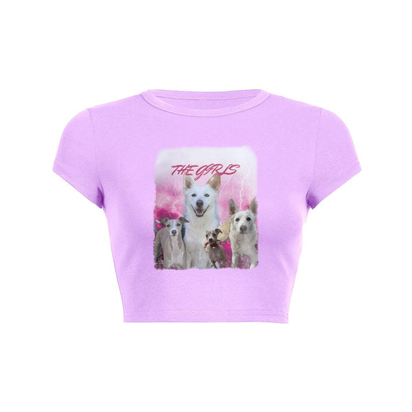 Puppy Squad Crop Top Baby Tee