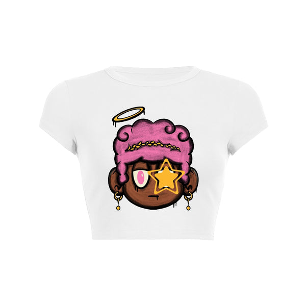 Celestial Charm Crop Top Baby Tee