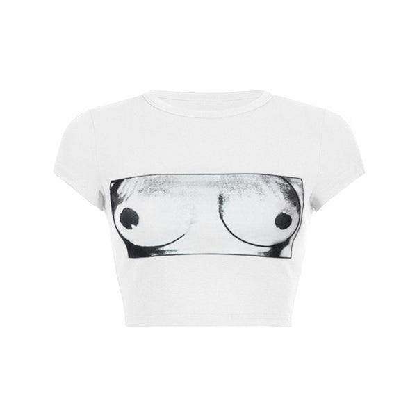 Minimalist Figure Crop Top Baby Tee