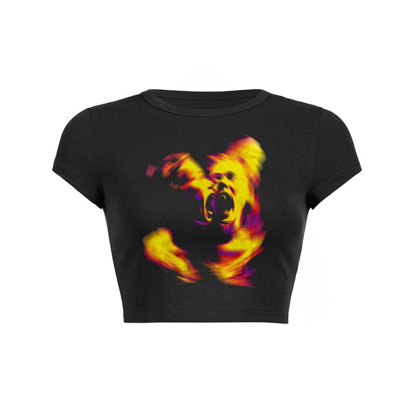 Blazing Rage Crop Top Baby Tee