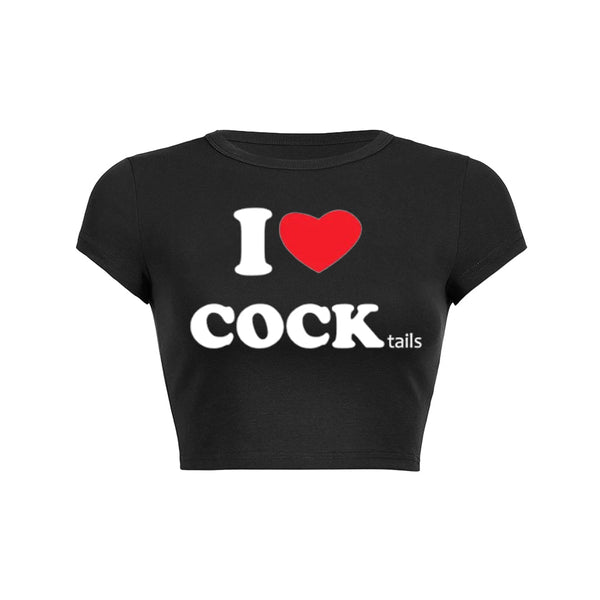 Camiseta para bebés Amo los cócteles Y2K 