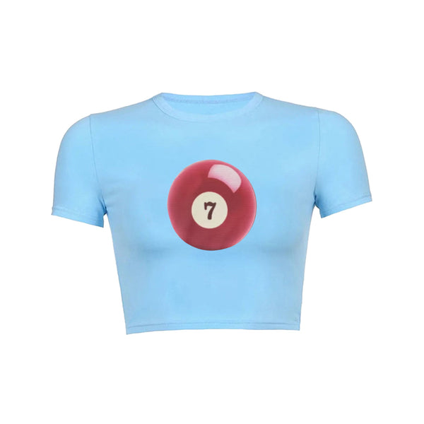 Lucky 7 Ball Graphic Baby Tee